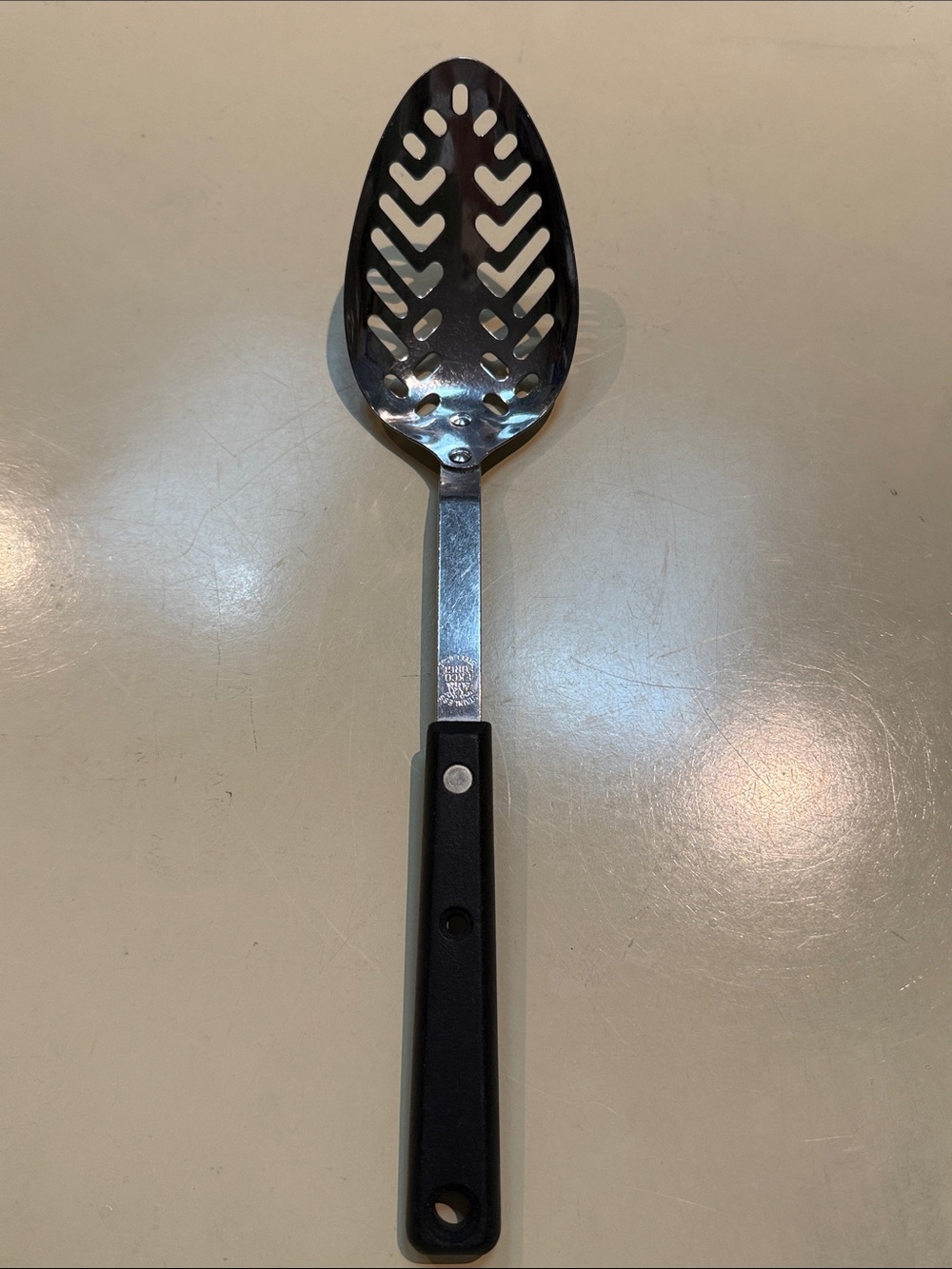 Vintage EKCO Forge Stainless Steel Slotted Spoon